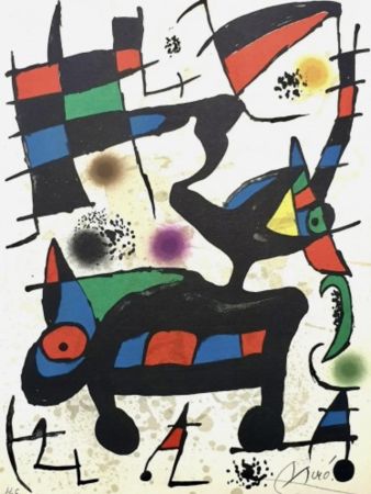 Litografia Miró - Plate I from Oda à Joan Miró