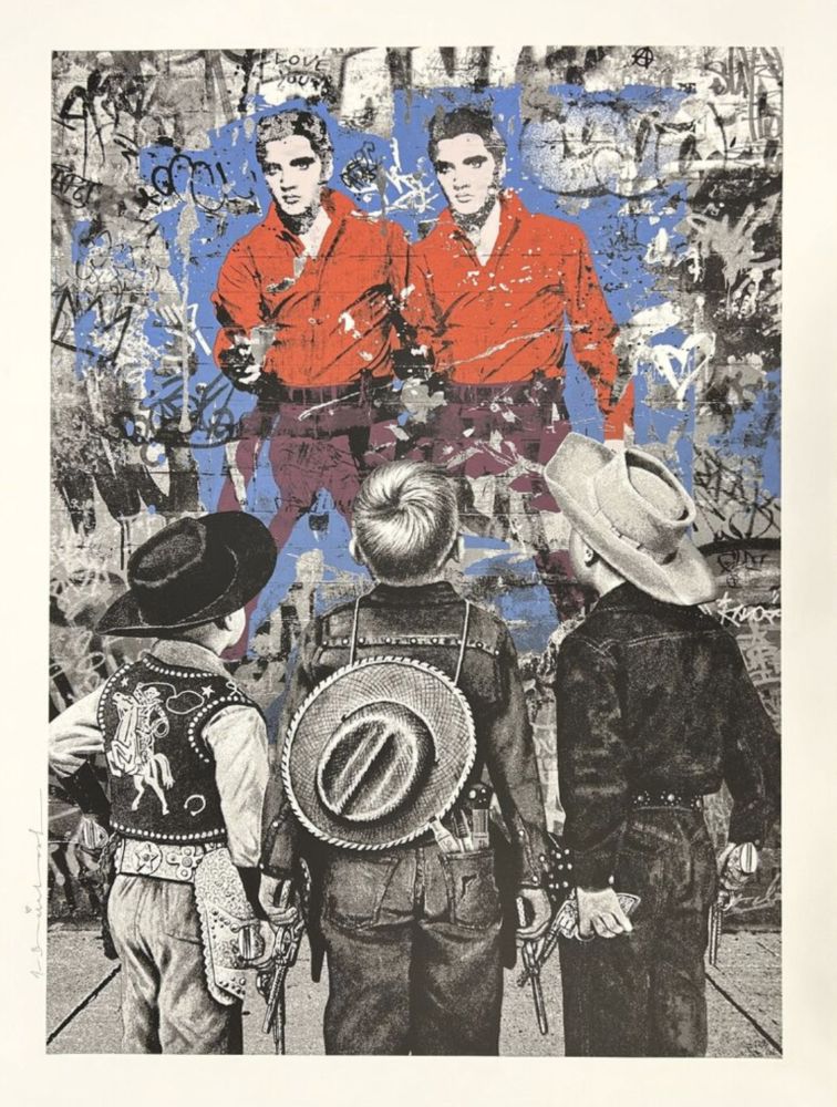 Serigrafia Mr Brainwash - Playing Cowboy