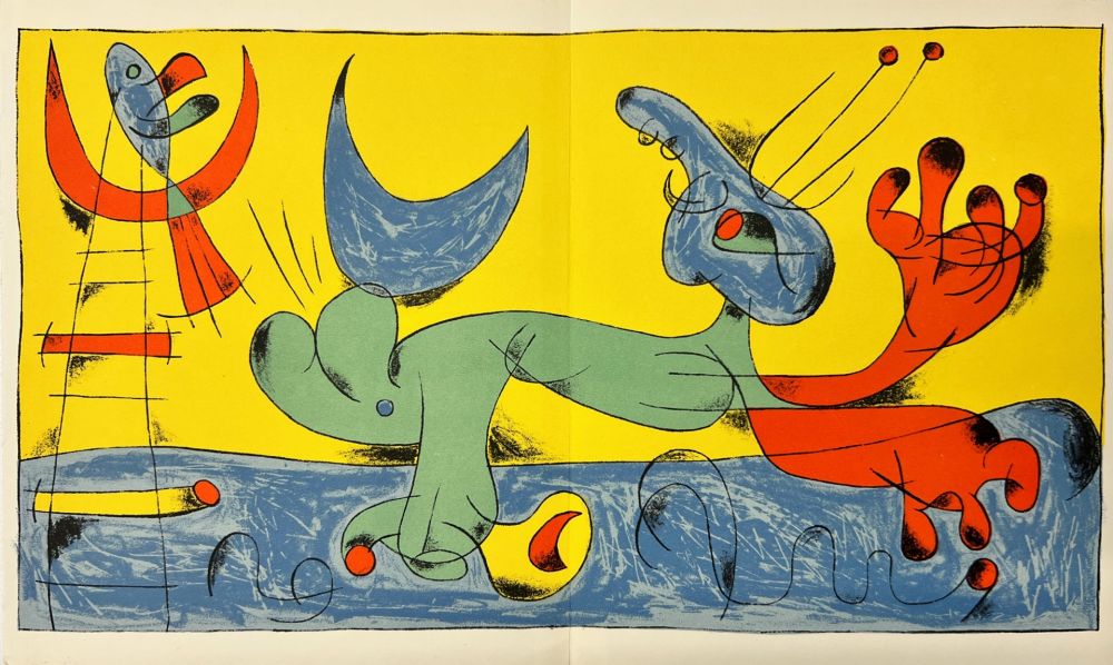 Litografia Miró - Playing Dog