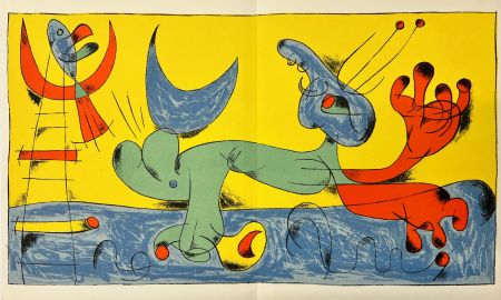 Litografia Miró - Playing Dog