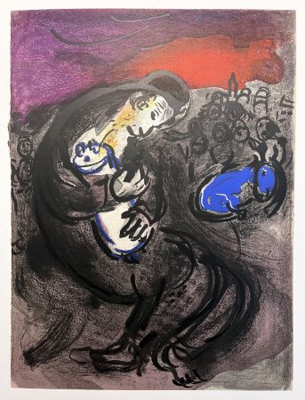 Litografia Chagall - PLEURS DE JÉRÉMIE. Lithographie originale pour 