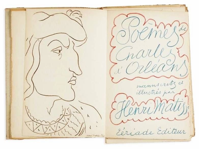 Libro Illustrato Matisse - Poems by Charles d'Orléans