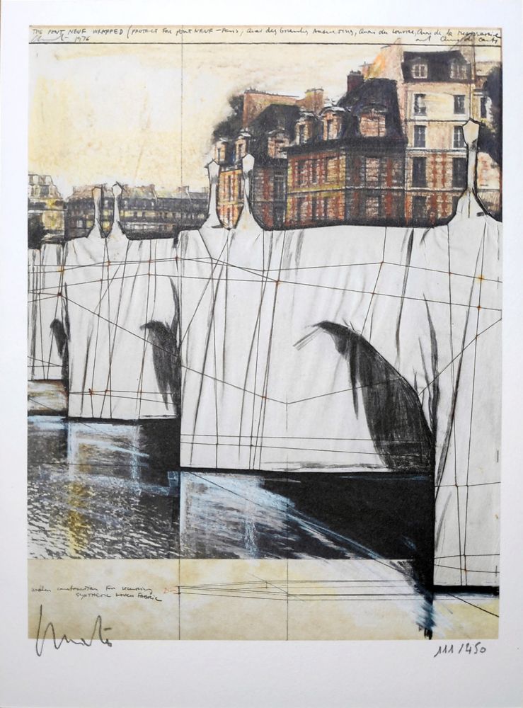 Litografia Christo - Pont Neuf Wrapped