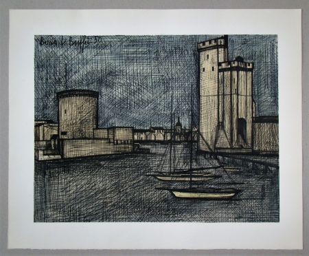 Litografia Buffet - Port de la Rochelle, 1950