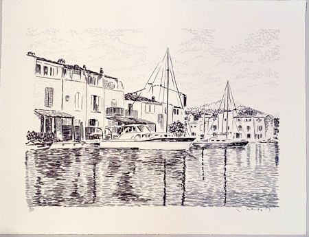 Litografia Mendjisky - Port Grimaud