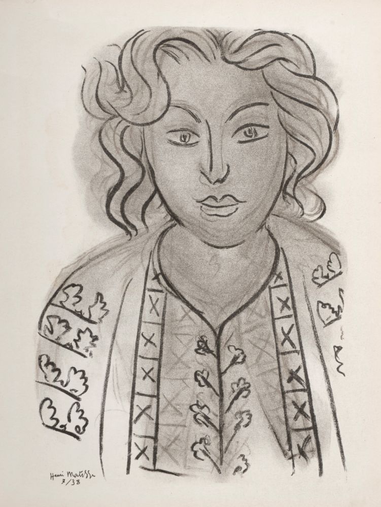 Litografia Matisse - Portrait, 1939