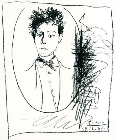 Litografia Picasso - Portrait d'Arthur Rimbaud