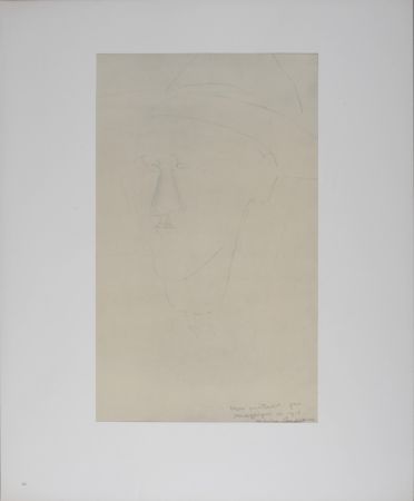 Litografia Modigliani - Portrait de Blaise Cendrars