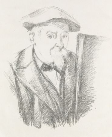 Litografia Cezanne - Portrait de Cézanne par lui-même, c. 1898