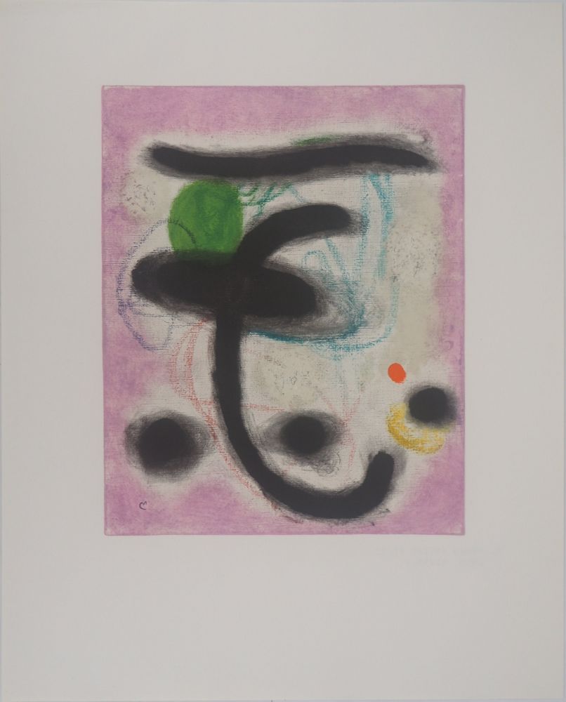 Litografia Miró - Portrait de Femme