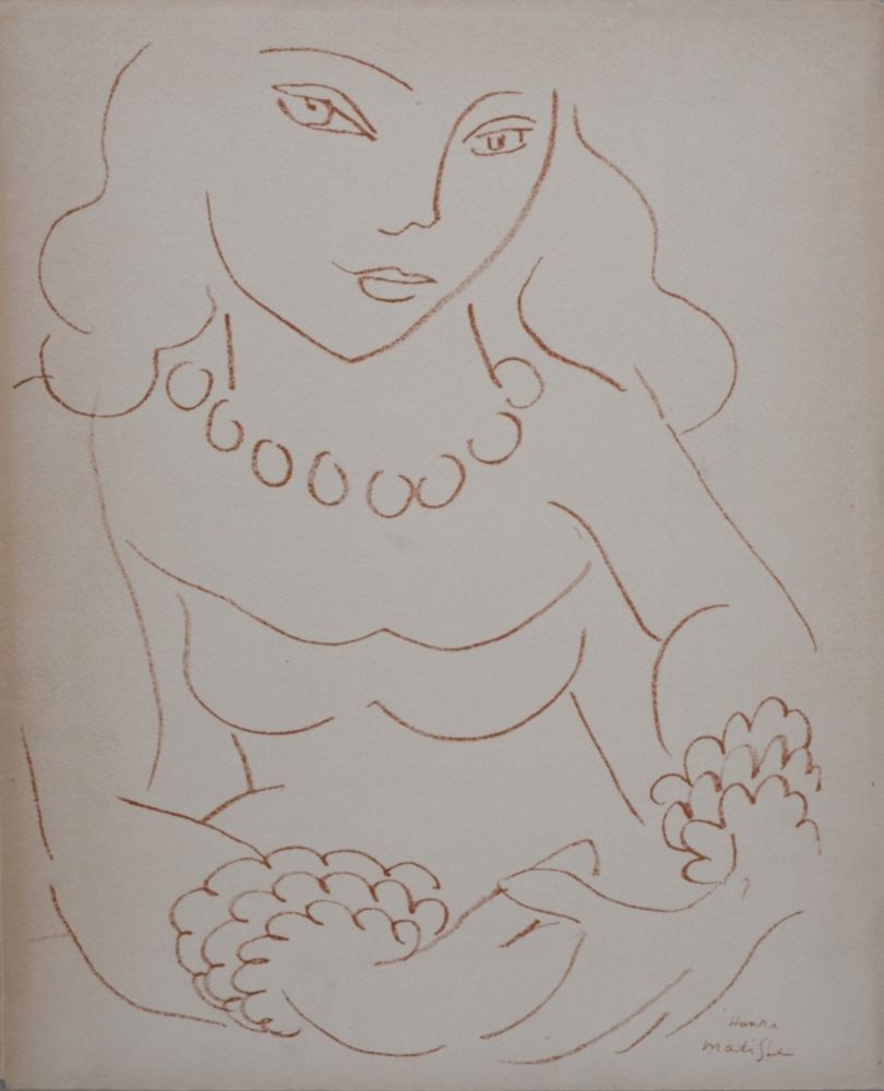 Litografia Matisse - Portrait de femme