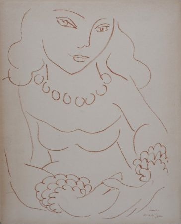 Litografia Matisse - Portrait de femme