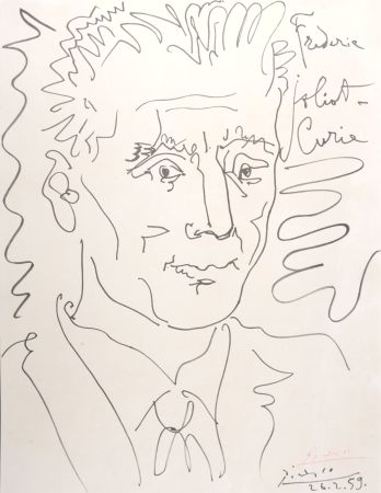 Litografia Picasso (After) - Portrait de Frédéric Joliot-Curie, 1959