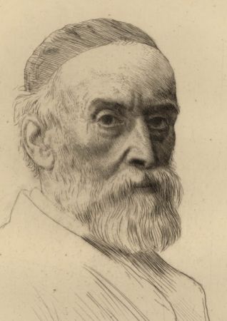 Incisione Legros - Portrait de G.F. Watts R.A.