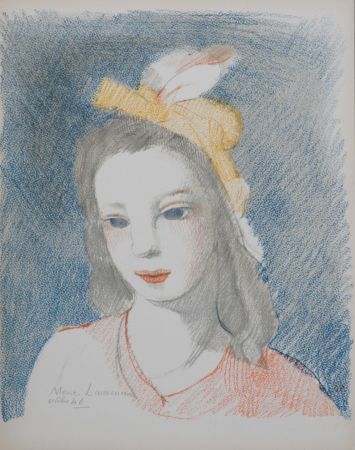Litografia Laurencin - Portrait de jeune femme