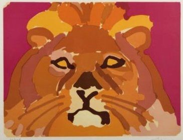 Litografia Lapicque - Portrait de leon
