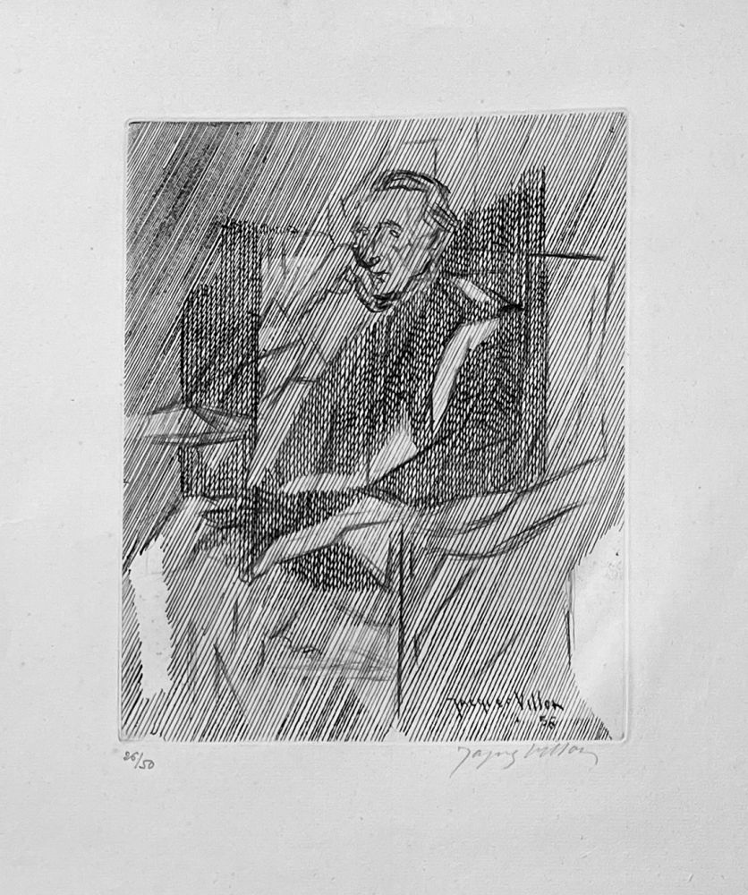 Incisione Villon - Portrait de Marcel Duchamps