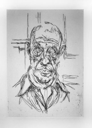 Incisione Giacometti - Portrait de Michel Leiris