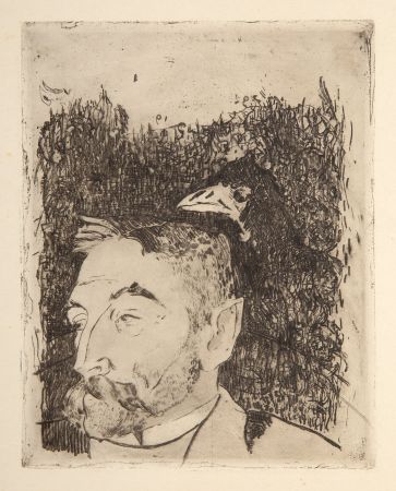 Incisione Gauguin - Portrait de Stéphane Mallarmé