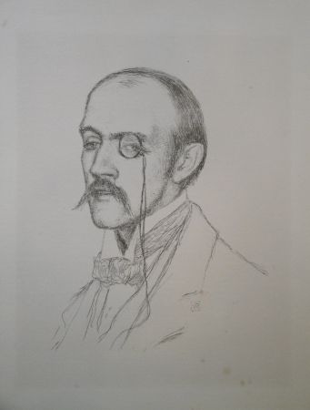 Litografia Rysselberghe - Portrait “Henri de Regnier“