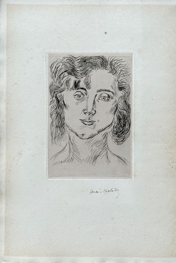 Incisione Matisse - Portrait Marguerite Matisse