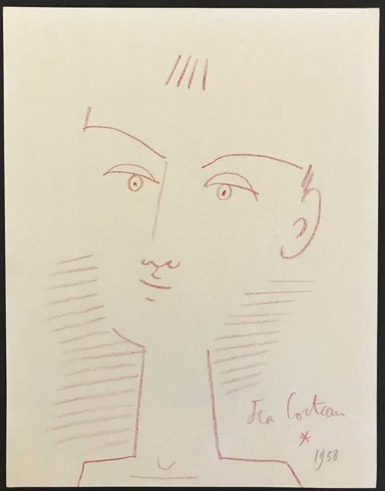 Non Tecnico Cocteau - Portrait of a Boy (Red Crayon)