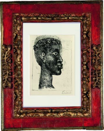 Acquaforte Picasso - Portrait of Aimè Cesare