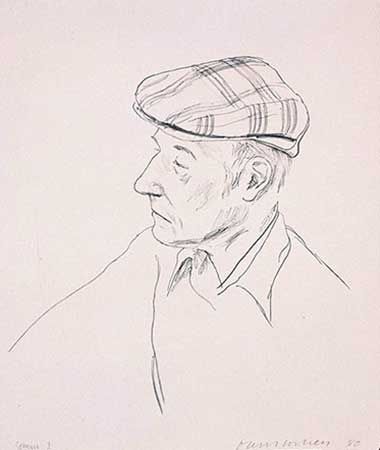 Litografia Hockney - PORTRAIT OF BURROUGHS