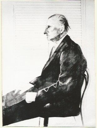 Litografia Hockney - Portrait of Felix Mann