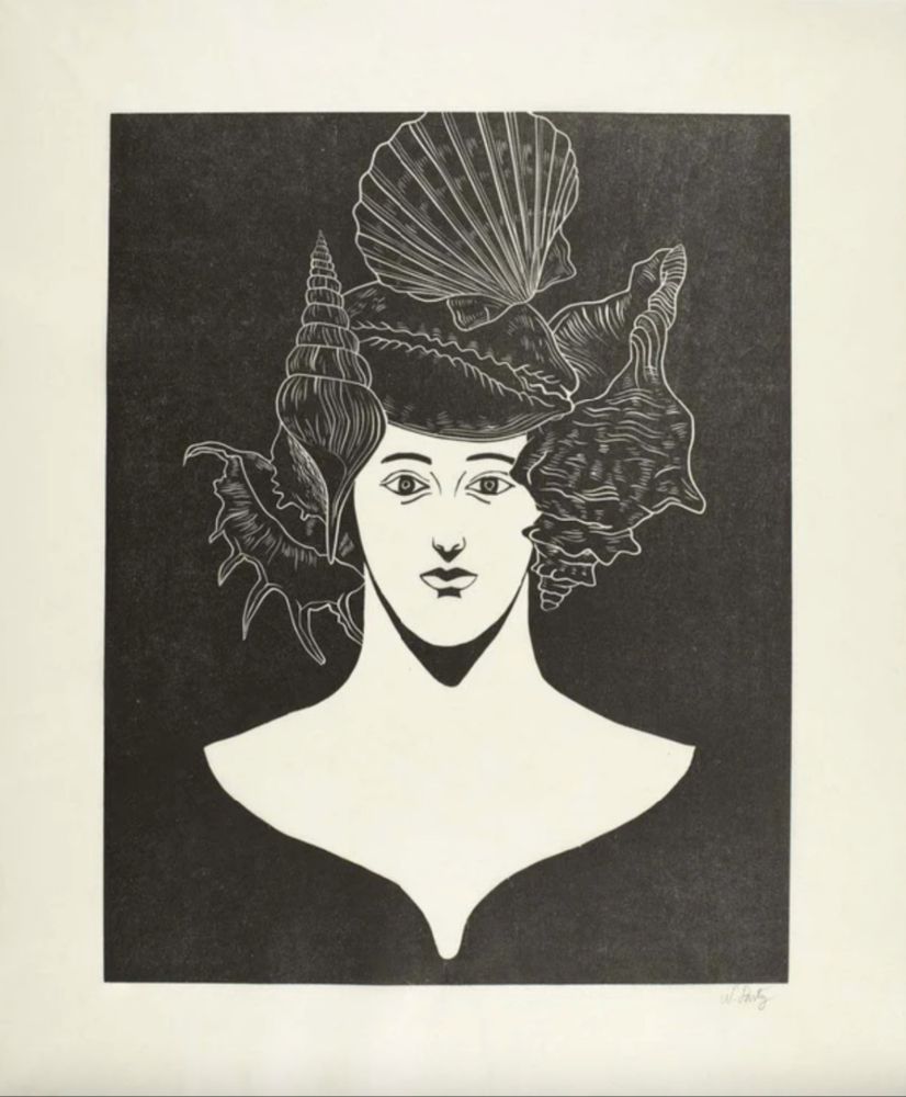 Incisione Su Legno Party - Portrait With Shells