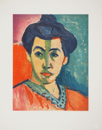 Litografia Matisse - Portrait à la raie verte