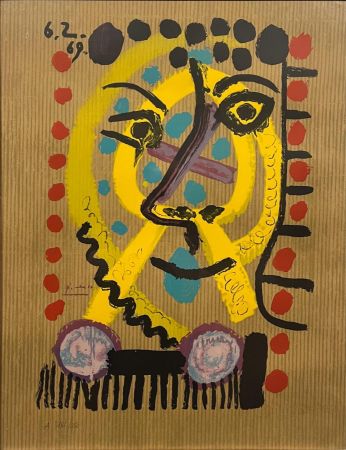 Litografia Picasso - Portraits imaginaires 06.02.1969