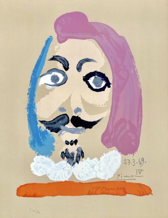 Litografia Picasso - Portraits Imaginaires 27.3.69 IV