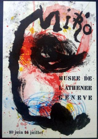 Manifesti Miró - Poster for exhibition at Musée de l'Athenée Geneva