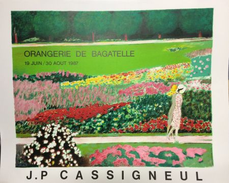 Litografia Cassigneul  - Poster for the exhibition at Orangerie de Bagatelle