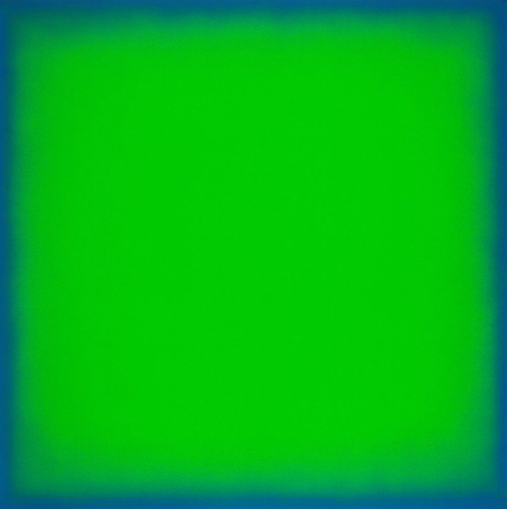Serigrafia Yturralde - Postludio IV (Green and Blue)