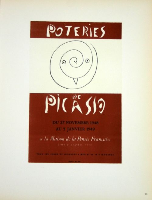 Litografia Picasso (After) - Poteries 1948