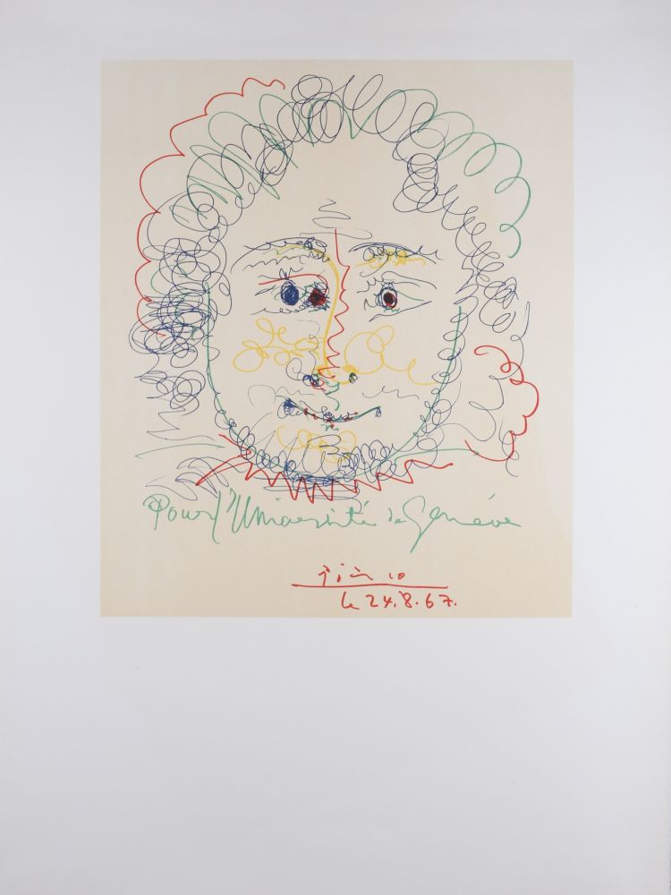 Litografia Picasso - Pour l'Université de Genève