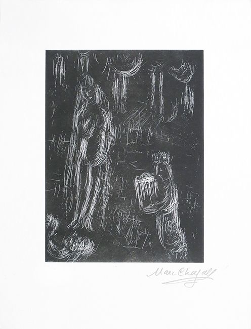 Linoincisione Chagall - Pour Vava, planche 4