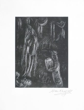 Linoincisione Chagall - Pour Vava, planche 4