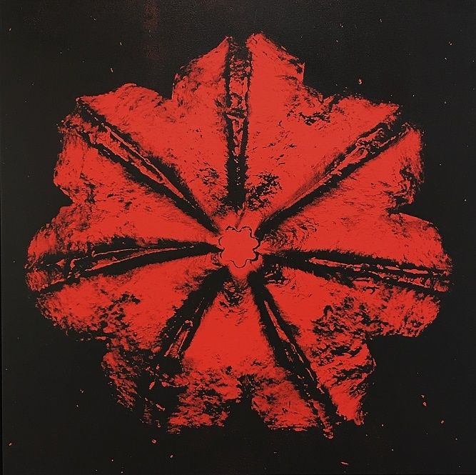 Serigrafia Robierb - Power Flower N-1 (Red on Black)