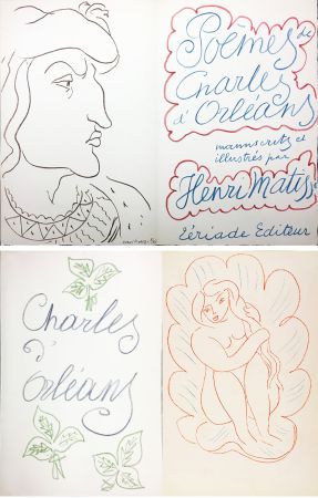 Libro Illustrato Matisse - POÈMES DE CHARLES D'ORLÉANS. 54 lithographies en couleur par Henri Matisse (1950)