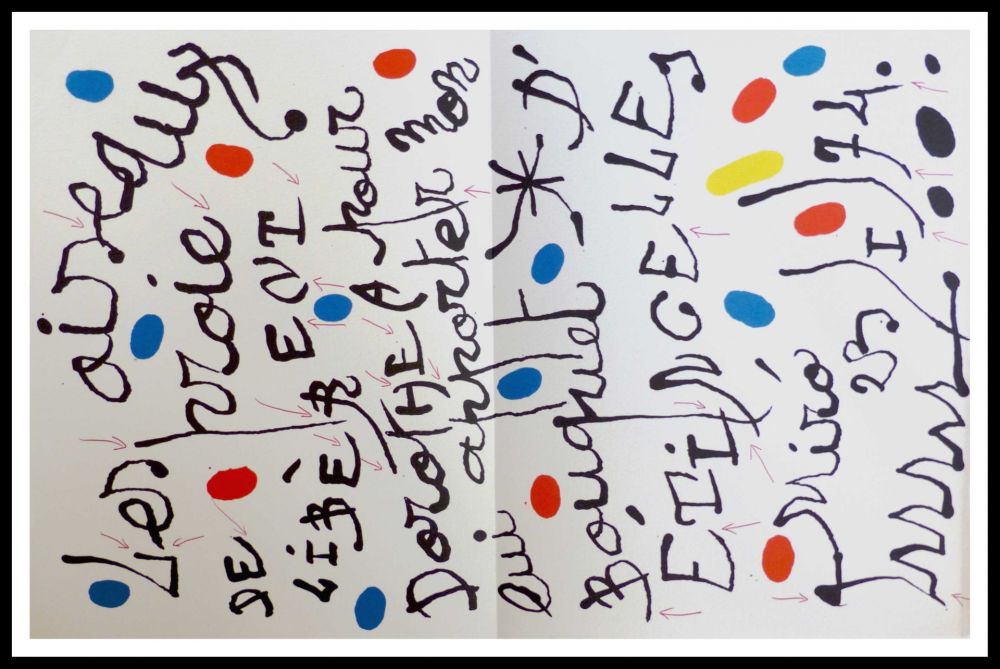 Litografia Miró - Poème pour Dorothea Tanning 