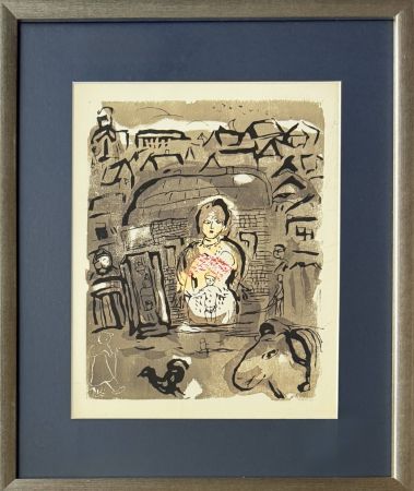 Incisione Su Legno Chagall - Poèmes, Planche VIII
