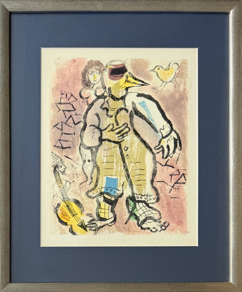Incisione Su Legno Chagall - Poèmes, Planche XX
