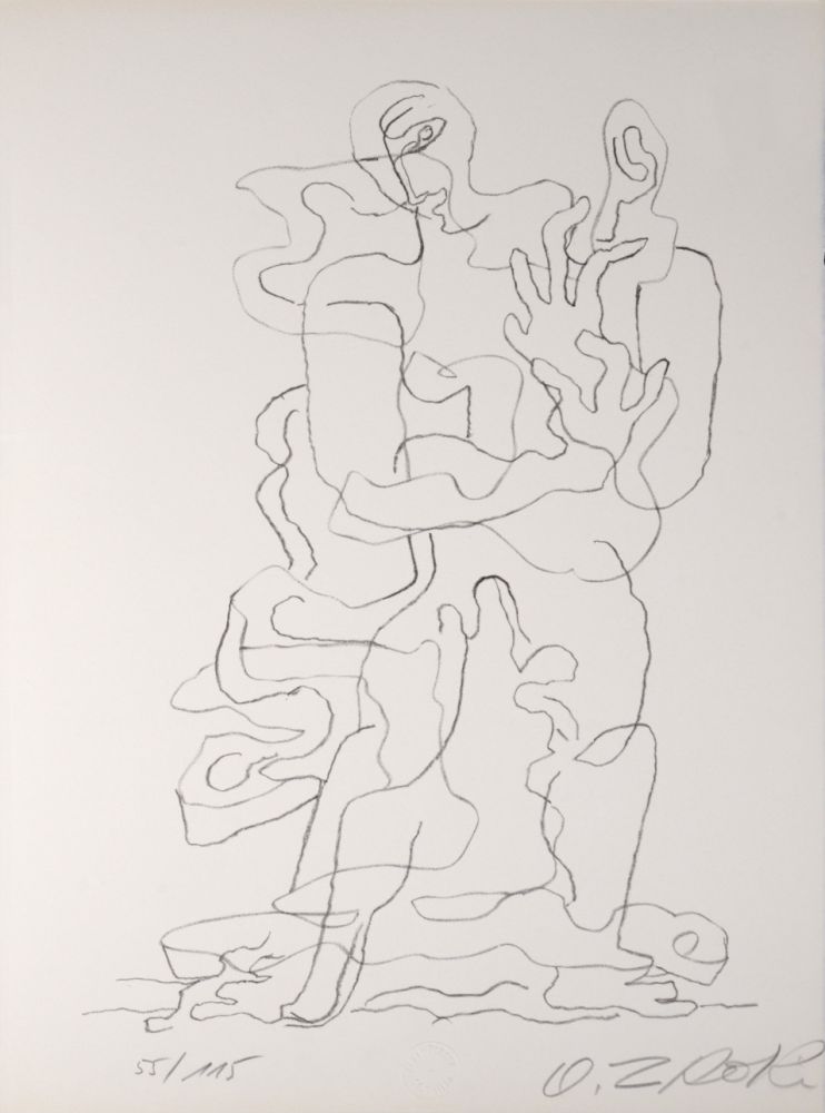 Litografia Zadkine - Prends, 1965 - Hand-signed