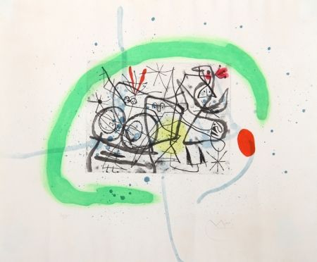 Acquatinta Miró - Preparatifs d'Oiseau IV