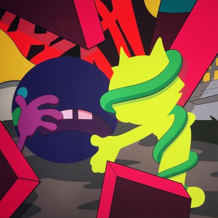 Serigrafia Kaws - Presenting the Past