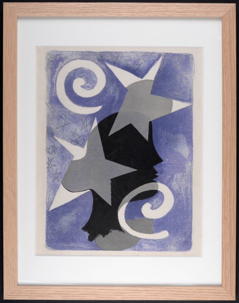 Litografia Braque - Profil, 1963