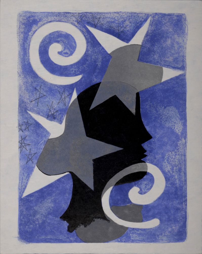 Litografia Braque - Profil, 1963 - Scarce!